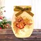 Stony Creek 4.0 Inch Holiday Bells Pre-Lit Small Jar Christmas Lighted Glass Accent , Bells Ribbon Lit Jar